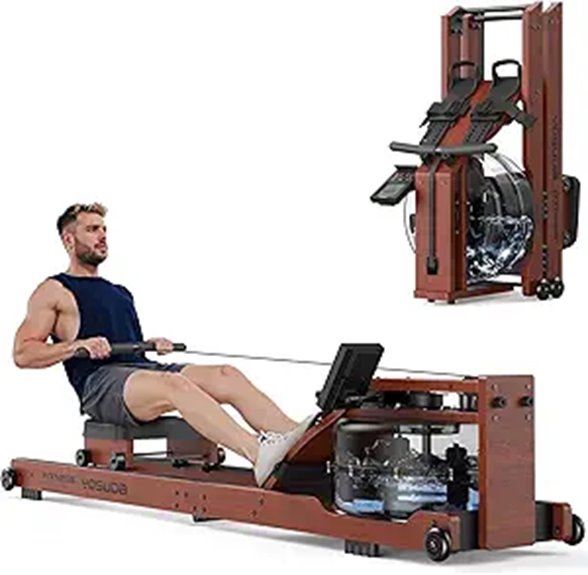 YOSUDA Foldable Water Rowing Machine with Monitor