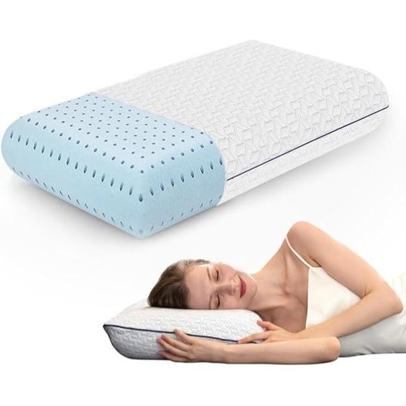 Cooling Gel Memory Foam Pillow Standard Size Bamboo Cover 1-Pack