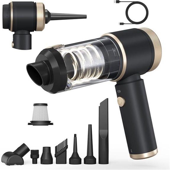 Car Vacuum Cordless 16000PA Dual HEPA Filters LED Light