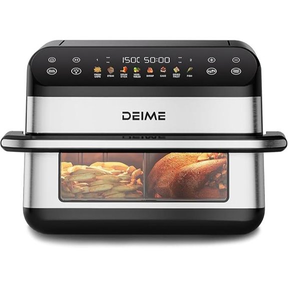 DEIME Dual-Zone-Heißluftofen 10L Air Fryer