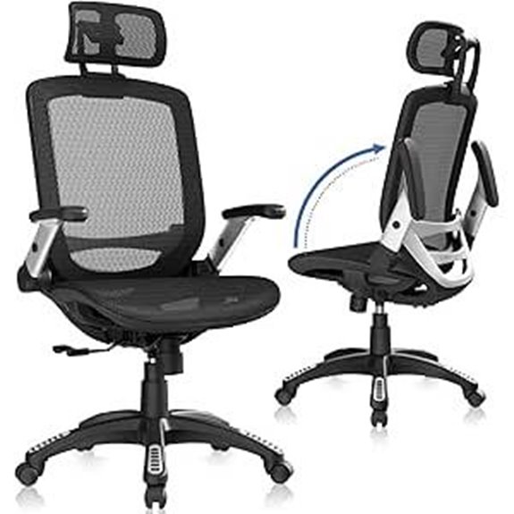 GABRYLLY Ergonomic Office Chair with Headrest and Arms