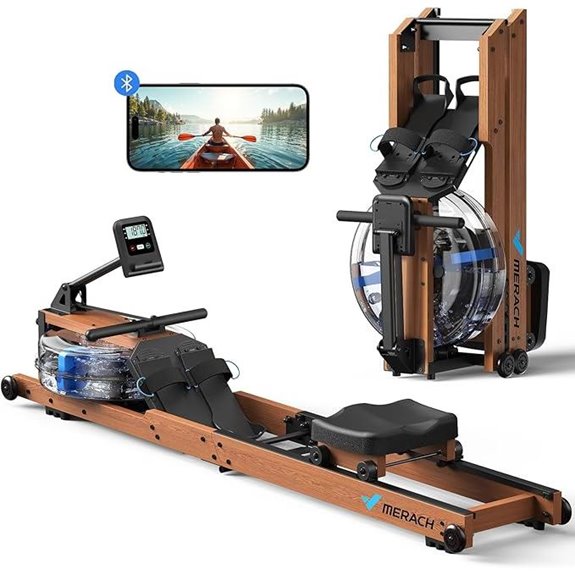 MERACH Water Rowing Machine with Foldable Design