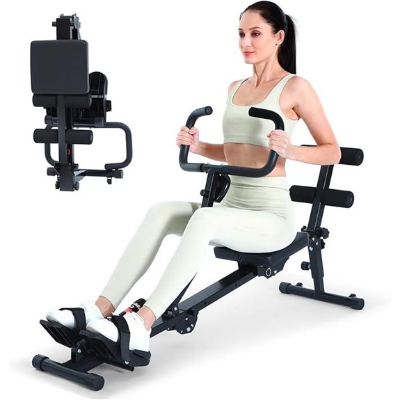Sportneer Foldable Hydraulic Rowing Machine with Resistance