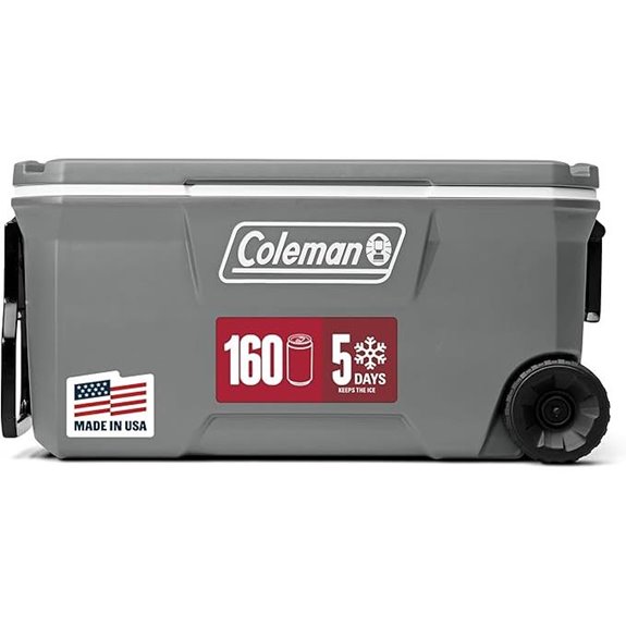 Coleman 100-Quart Insulated Rolling Cooler with Wheels