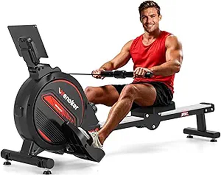 Rowing Machine with Magnetic Resistance and LCD Monitor