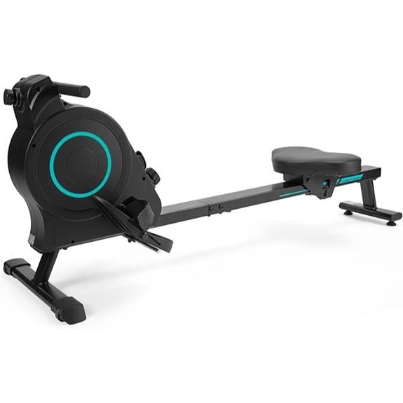 Rowing Machine with 16-Level Quiet Resistance and LCD Monitor