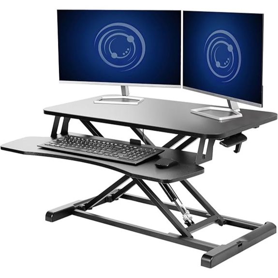 VIVO 32 inch Desk Converter Sit-Stand Dual Monitor