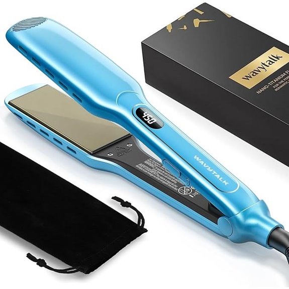 Wavytalk Titanium Wet-to-Dry Hair Straightener (Blue)