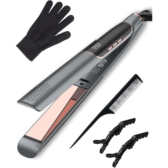 ANWA Titanium 1-Inch Flat Iron 2-in-1
