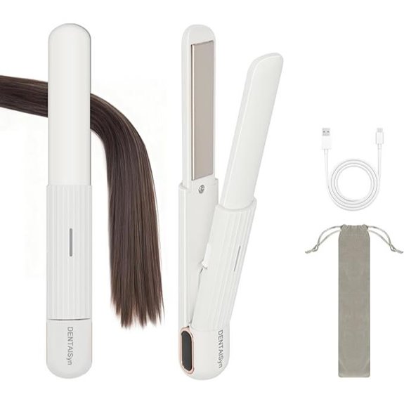 USB Hair Straightener: 2-in-1 Curling Wand & Flat Iron