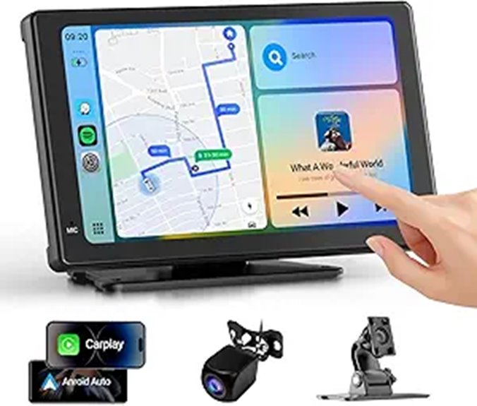 Portable Wireless Carplay Car Stereo with 7 HD Touchscreen